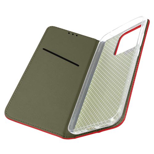 Étui pour Xiaomi Redmi 10A avec Clapet Porte-carte Fonction Support Avizar rouge