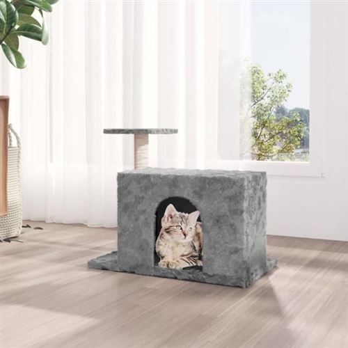 Arbre &agrave; chat avec griffoir en sisal Gris clair 51 cm
