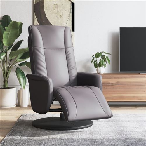 Non Communiqué Gris Vidaxl Fauteuil Inclinable Avec Repose-Pieds Similicuir