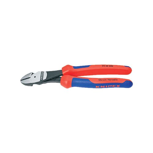 Knipex 74 22 200 Werkstatt Kraft-Seitenschneider mit Facette 200 mm