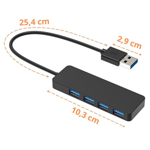 Répartiteur USB 4 Port 3.0 , HUB USB 3.0 forte compatibilité Pour Le Disque  U 