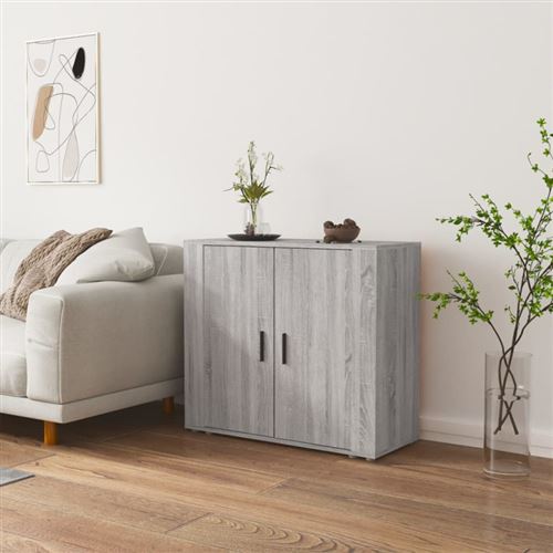 vidaXL - Buffet - Sonoma - Gris - 80x33x70 cm - Image 2