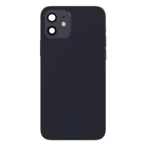 Châssis Complet pour iPhone 12 Cadre central et Vitre arrière Clappio Noir