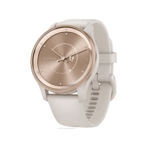 Garmin vívomove Trend - 40 mm - ivoire - montre intelligente avec bande - silicone - taille du poignet : 125-190 mm - monochrome - Bluetooth, ANT+ - 28.3 g