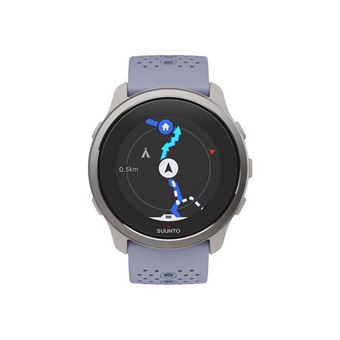 Suunto 5 Peak - 43 mm - gris - montre de sport avec sangle - silicone - taille du bracelet : S/M - affichage 1.1" - Bluetooth - 39 g - bleu ciel