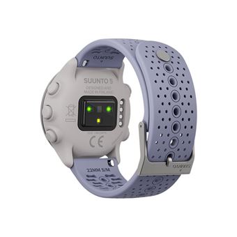 Suunto 5 Peak - 43 mm - gris - montre de sport avec sangle - silicone - taille du bracelet : S/M - affichage 1.1" - Bluetooth - 39 g - bleu ciel