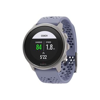 Suunto 5 Peak - 43 mm - gris - montre de sport avec sangle - silicone - taille du bracelet : S/M - affichage 1.1" - Bluetooth - 39 g - bleu ciel