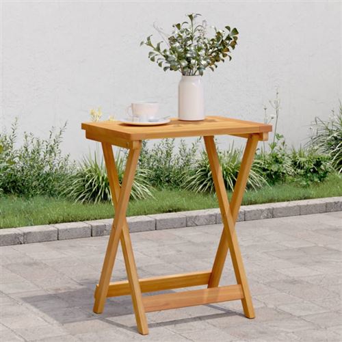 Vidaxl Table Pliable De Jardin 50X36x60 Cm - Bois D'acacia - Image 3