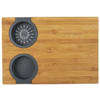 Planche à Découper "3 en 1" 40cm Naturel - 1