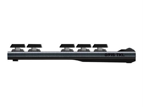 Non Communiqué Logitech G915 Tkl Tenkeyless Lightspeed Clavier De Jeu Mécanique Rvb Sans Fil - Clavier - Backlit - Sans Fil - Usb, Bluetooth, 2.4 Ghz - Qwertz - Allemand - Commutateur : Gl Linear - Carbone