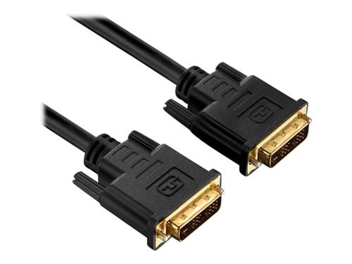 Purelink PureInstall PI4000 - Câble DVI - liaison simple - DVI-D (M) pour DVI-D (M) - 1.5 m - vis moletées - noir