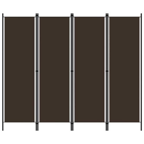 vidaXL Cloison de séparation 4 panneaux Marron 200x180 cm
