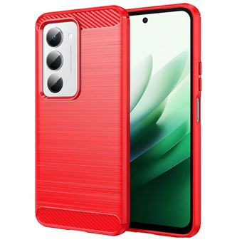 Coque pour Xiaomi Redmi 15 4G / 5G - housse etui silicone gel carbone + verre trempe - ROUGE - htdmobiles - 1