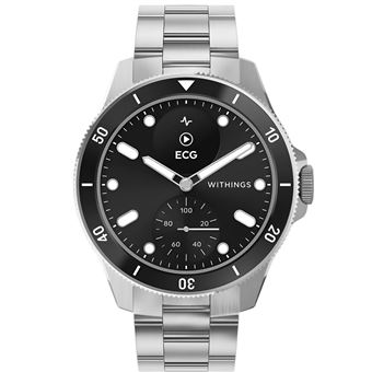 Montre Connectee ScanWatch Nova Suivi Sante Autonomie 30j Étanche 100m Withings Noir