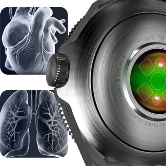 Montre Connectee ScanWatch Nova Suivi Sante Autonomie 30j Étanche 100m Withings Noir