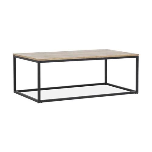 Table basse en placage chene - Métal et bois - L 110 x P 60 x H 40 cm - VANCOUVER