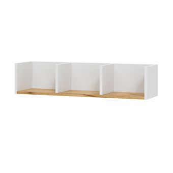 Vicco Étagère murale Tomy, Chêne blanc/force de lor, 90x20cm - 1