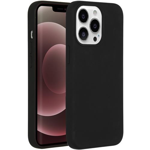 Accezz Protect Series Liquid - Coque de protection pour téléphone portable - avec MagSafe - silicone - noir - pour Apple iPhone 13 Pro Max