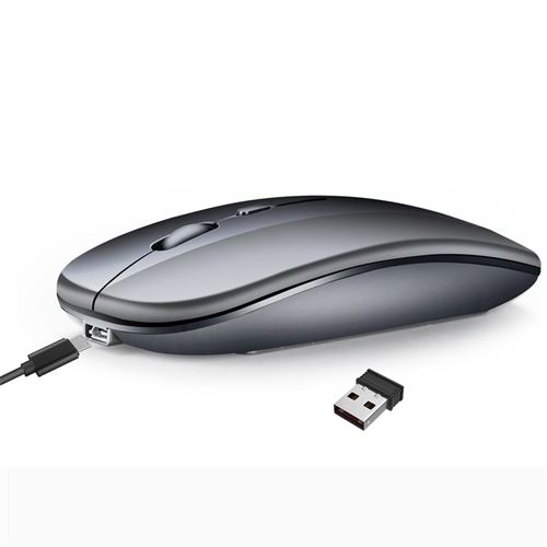 Yonis Argent Souris Bluetooth Sans Fil Rechargeable Ultra Fine Et Silencieuse Or - Image 2
