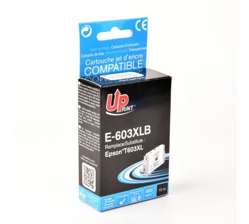 UPrint E-603XLB - 13 ml - noir - compatible - cartouche d'encre - pour Epson Expression Home XP-2150, 2155, 3150, 3155, 4150, 4155; WorkForce WF-2840, 2845, 2870