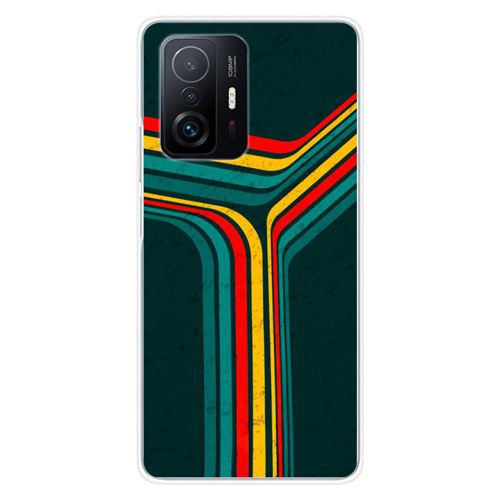 Coque en silicone imprimée compatible Xiaomi Mi 11T 5G Mi 11T Pro 5G Retro lines