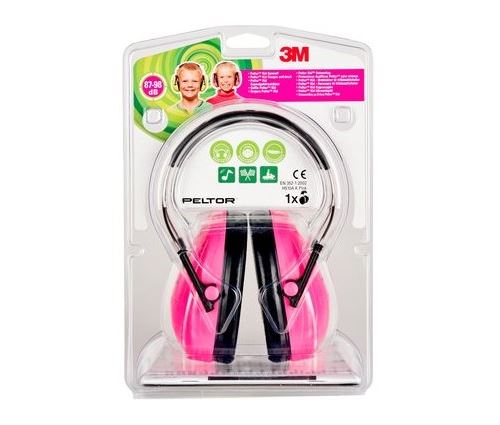 3M Peltor kid Casque anti-bruit H510, rose fluo / noir