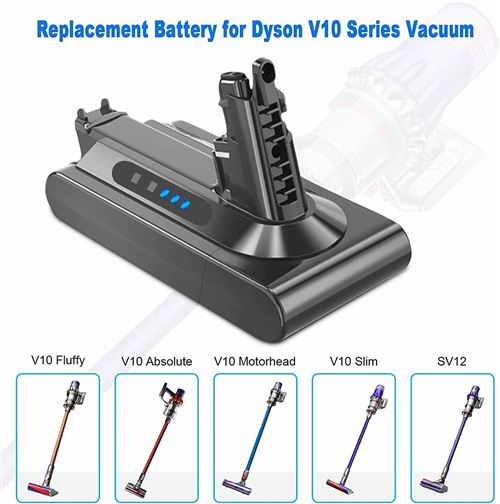 25.2V 3.0Ah Batterie de Remplacement pour Dyson V10 series V10 Absolute V10  Animal V10 Fluffy SV12 - Accessoire aspirateur et cireuse - Achat & prix
