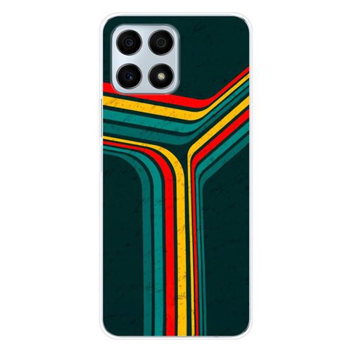 Coque en silicone imprimée compatible Huawei Honor X8A Retro lines