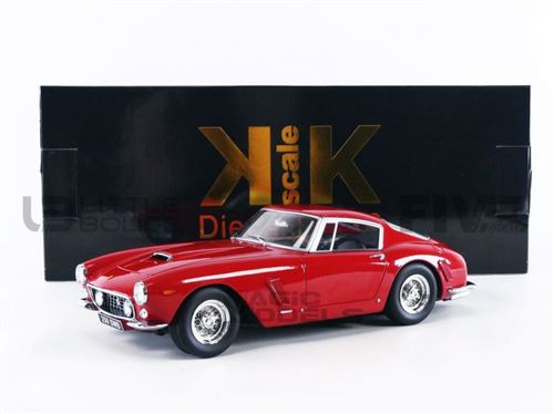 Voiture Miniature de Collection KK SCALE MODELS 1-18 - FERRARI 250 SWB Passo Corto - 1961 - Red - 180761R
