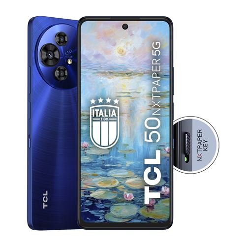 TCL 50 NXTPAPER - 5G smartphone - double SIM - RAM 8 Go / Mémoire interne 256 Go - microSD slot - 6.8 - 2460 x 1080 pixels (120 Hz) - 3 x caméras arrière 108 MP, 8 MP, 2 MP - front camera 8 MP - bleu nuit
