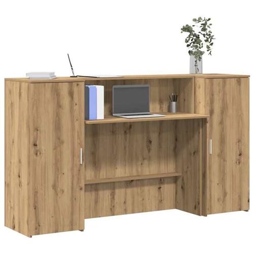 Non Communiqué Multicolore Vidaxl Bureau Réception Chêne Artisanal 180X50x103,5Cm Bois Ingénierie, Comptoir De Réception, Réception De Salon, Comptoir 3324213