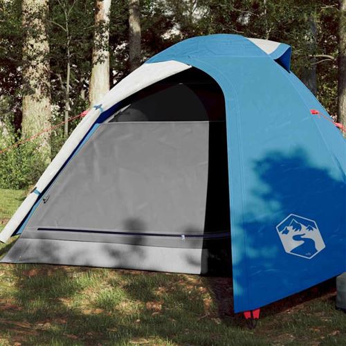 Tente de camping à dôme 2 personne bleu imperméable
