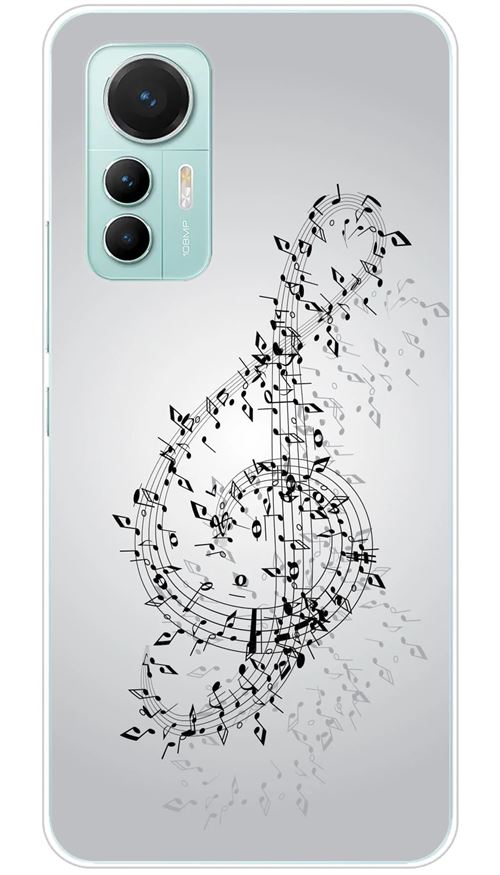 Coque en silicone imprimée compatible Xiaomi Mi 12 Lite Valse des notes