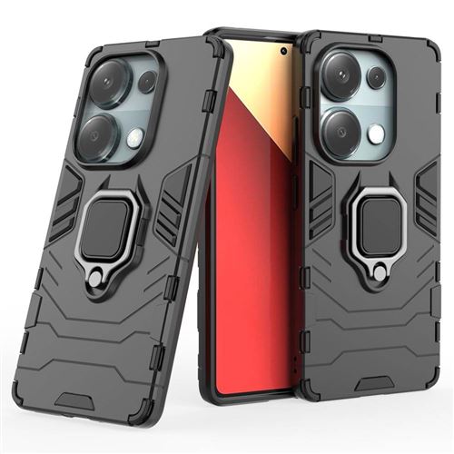 Coque pour Xiaomi Redmi Note 13 Pro 4G / Poco M6 Pro 4G - housse etui rigide anti choc + film ecran - NOIR - htdmobiles