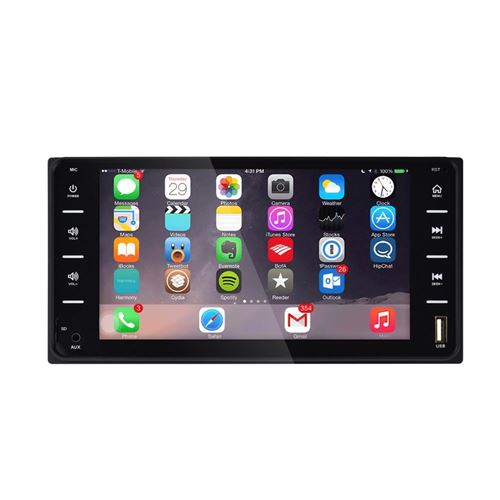 Autoradio Écran Tactile 7 Pouces MP5 Bluetooth FM USB Mirror Link Voiture YONIS