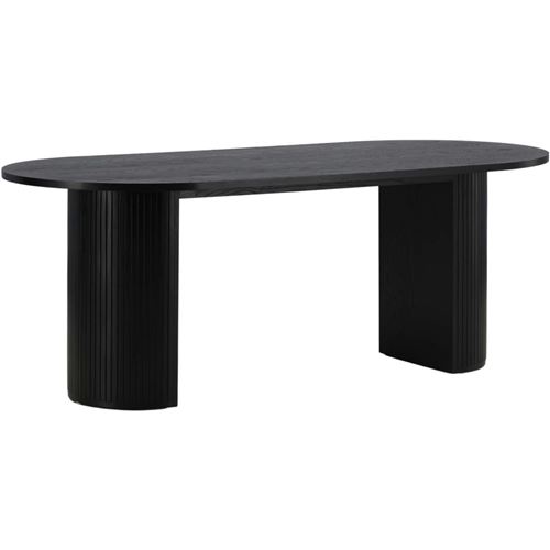 Non Communiqué Noir Table De Repas Ovale Bianca 200 X 90 Cm