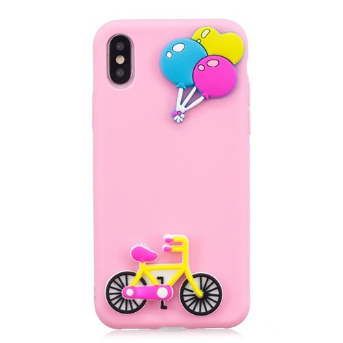 Coque En Tpu Motif De Dessin Anime 3d Velo Rose Pour Votre Apple Iphone Xr Etui Pour Telephone Mobile Achat Prix Fnac