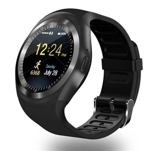 Montre Connectée Android iOs Bracelet Sport Nano Sim Podomètre Sommeil Noir - YONIS