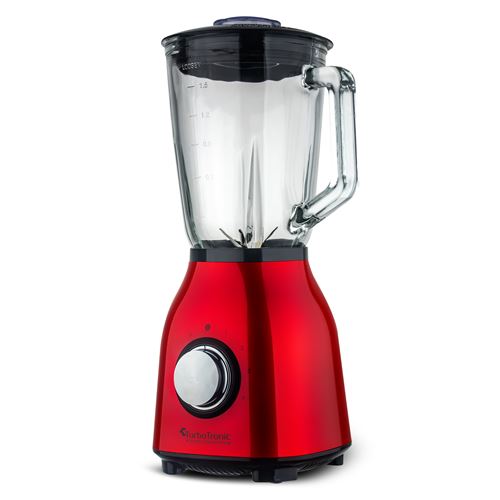 Blender TurboTronic BG6 avec bol mélangeur en verre - Rouge