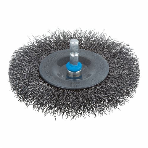 Wolfcraft 2102000 Circular Wavy Wire Brush 100x10 Mm Argent&eacute;