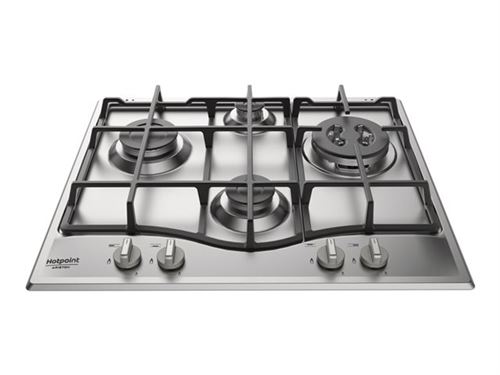 Hotpoint Ariston PCN 641 T/IX/HAR - Gaskookplaat - 4 hobben - Niche - breedte: 55.5 cm - diepte: 47.5 cm - inox