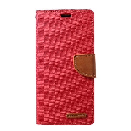 Etui en PU agenda en toile rouge pour votre Samsung Galaxy S10