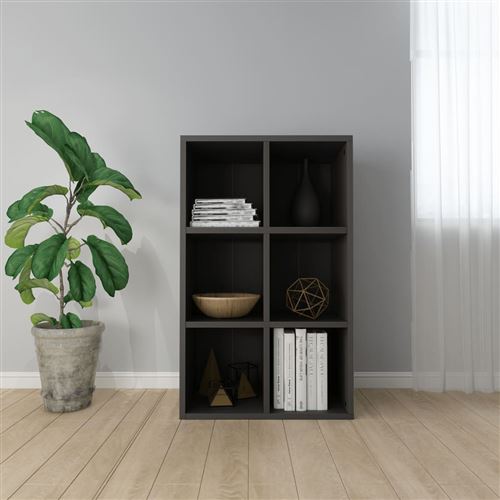 vidaXL Bibliothèque/Buffet Gris 66x30x97,8 cm Aggloméré