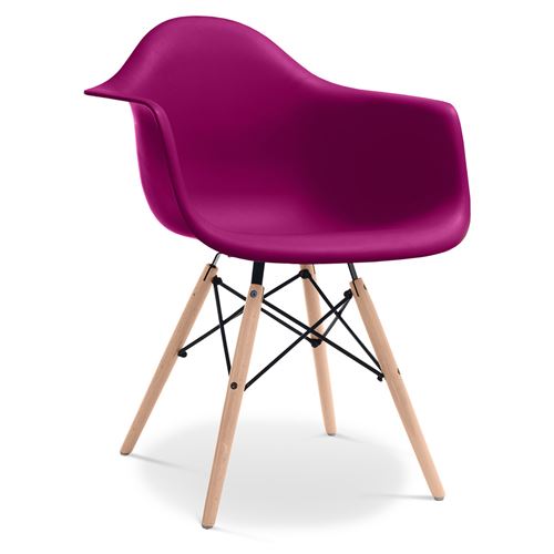 Myfaktory - Chaise Coque - polypropylène matt mauve