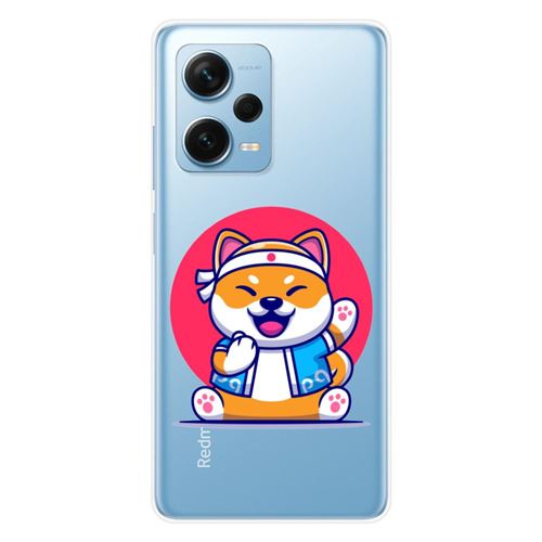 Coque en silicone imprimée compatible Xiaomi Redmi Note 12 Pro Plus Shiba ninja