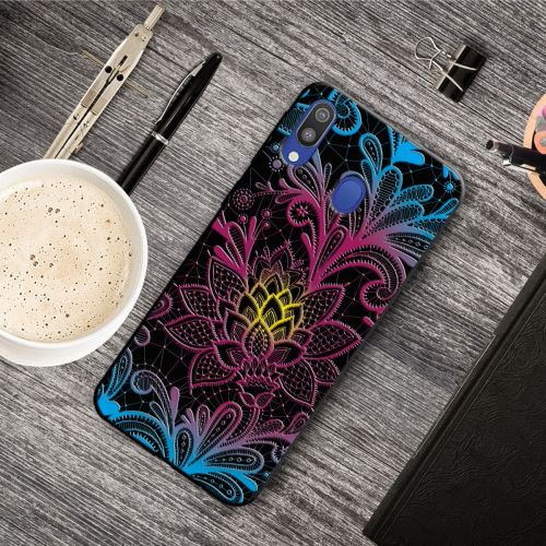 Coque en TPU impression de motifs souple fleurs colorées pour votre Samsung Galaxy M20