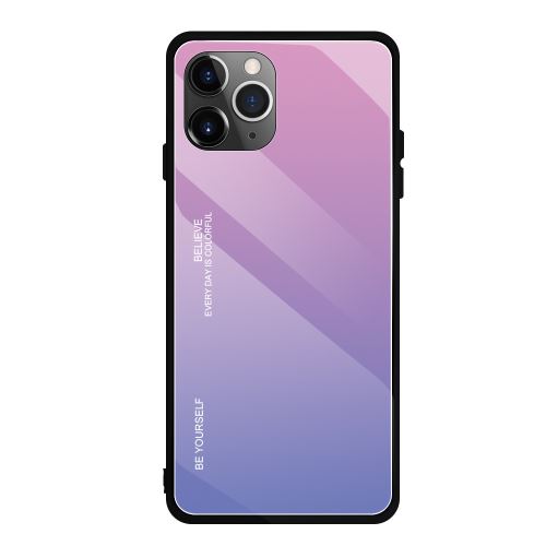 Coque en verre trempé dégradé de couleur pour Apple iPhone 11 6.1 - Violet