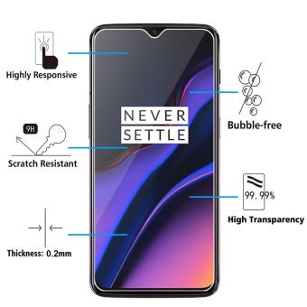 Lot De Films En Verre Trempé Pour OnePlus 6T - Protection D'écran Transparente - Anti-rayures 9H - Neuf