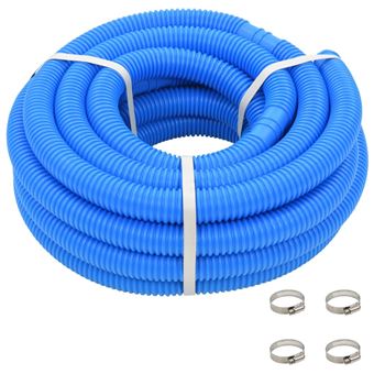 vidaXL Tuyau de piscine avec colliers de serrage Bleu 38 mm 12 m - 1