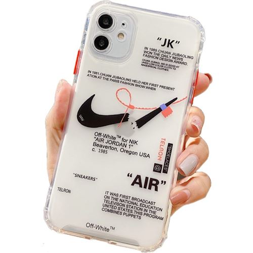 Coque en TPU pour iPhone 12 mini créative Logo de Nike- blanc